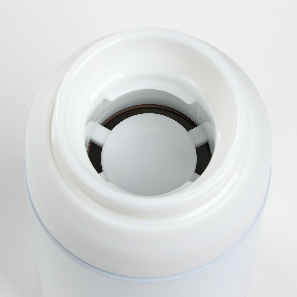 Pearl Metal 200ml Water Bottle with Ice Stopper, Pale White, Cafe Mug Grace, HC-734