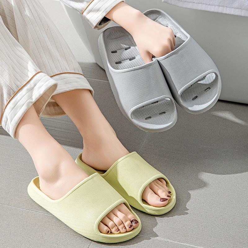 Women's Waterproof Summer Shower Slippers: Lightweight, Thick-Soled, Hollow Design for Men and Women's Outdoor or Home Wear.