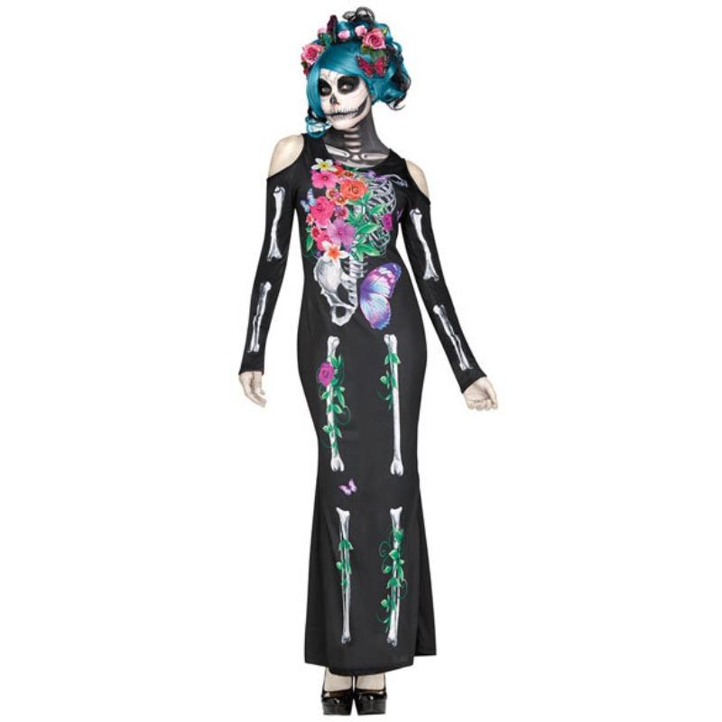 New Halloween Skull Costume Zombie Dress Undead Bar DS Stage Costume Party Dress Up