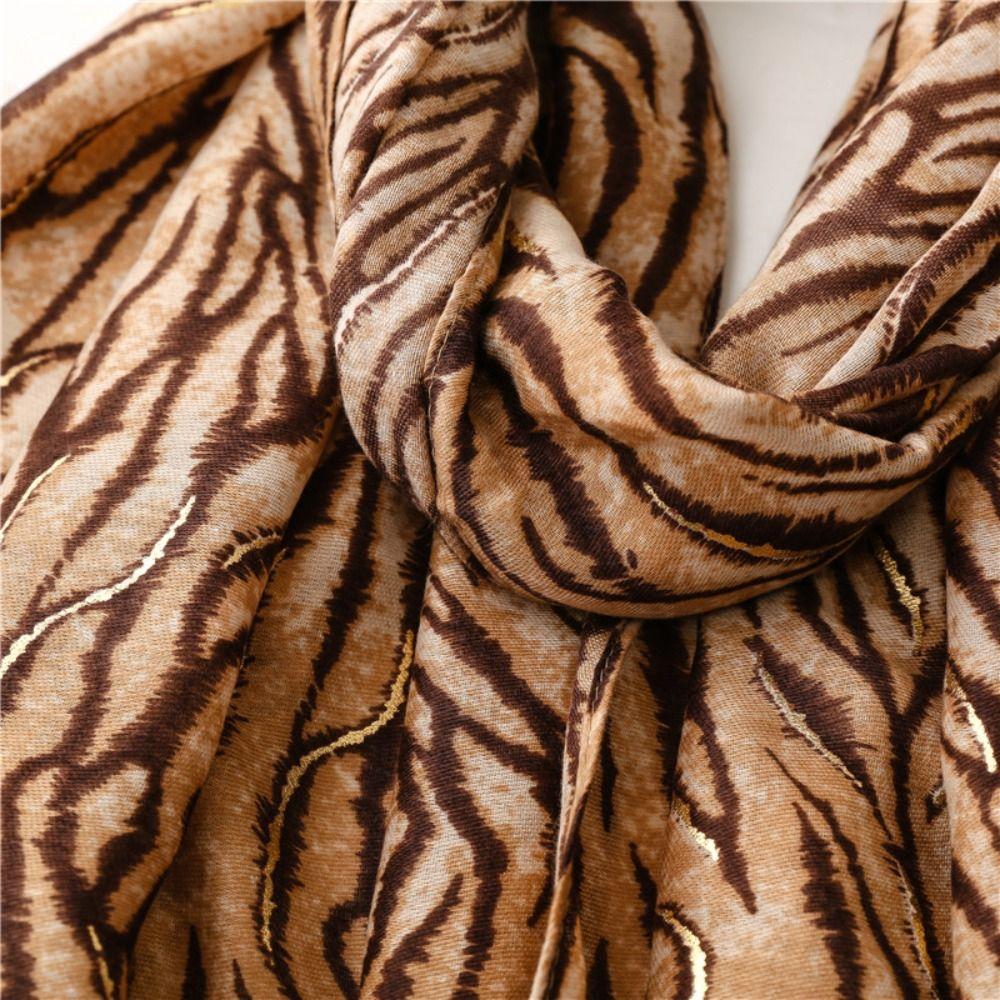 Soft Pleated Printed Scarf Viscose Lady Pashmina Hijab Wrap Floral Shawl Wrap  For Autumn Winter