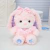 New Rabbit Puff Series Plush Doll Creative Scarf Pink Rabbit Doll Gifts for Friends' Birthday Ornaments