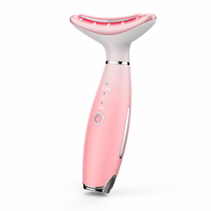 Neck Lifting Hot Compress Facial Color Light Introducer Massage Beauty Instrument Skin Rejuvenation Instrument