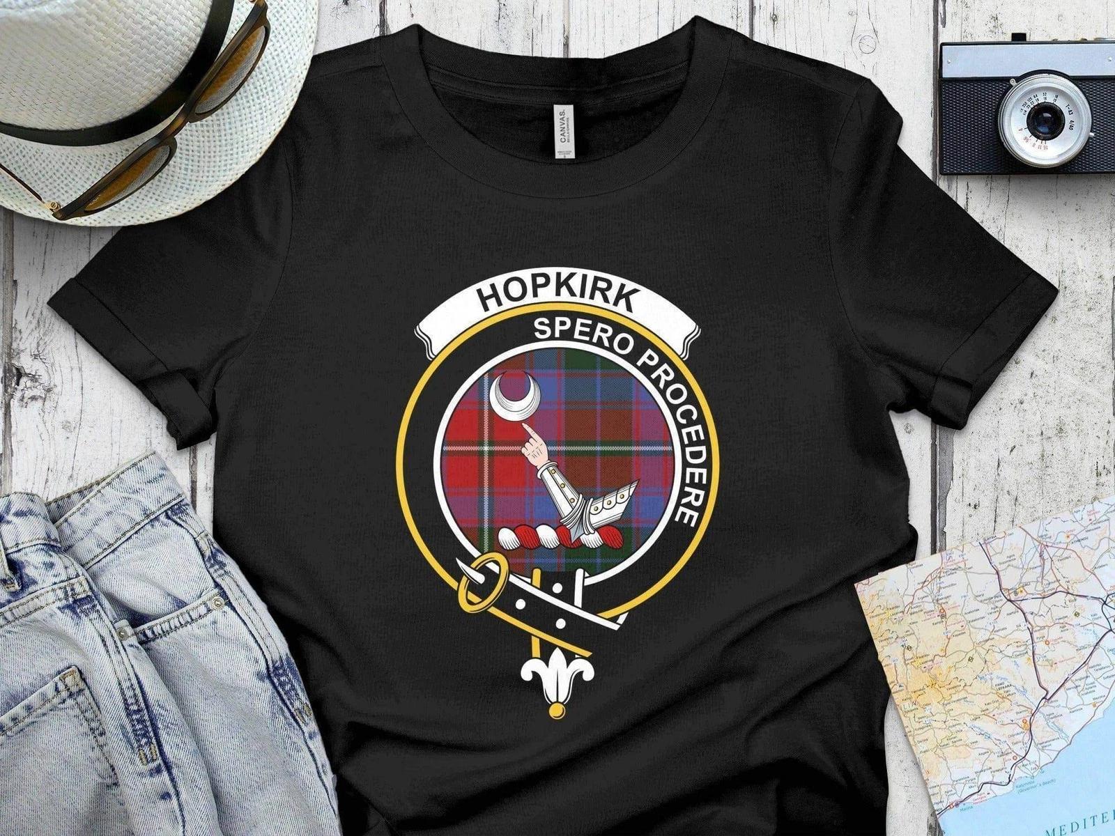 Hopkirk Clan Crest Tartan T-Shirt Sweatshirt M