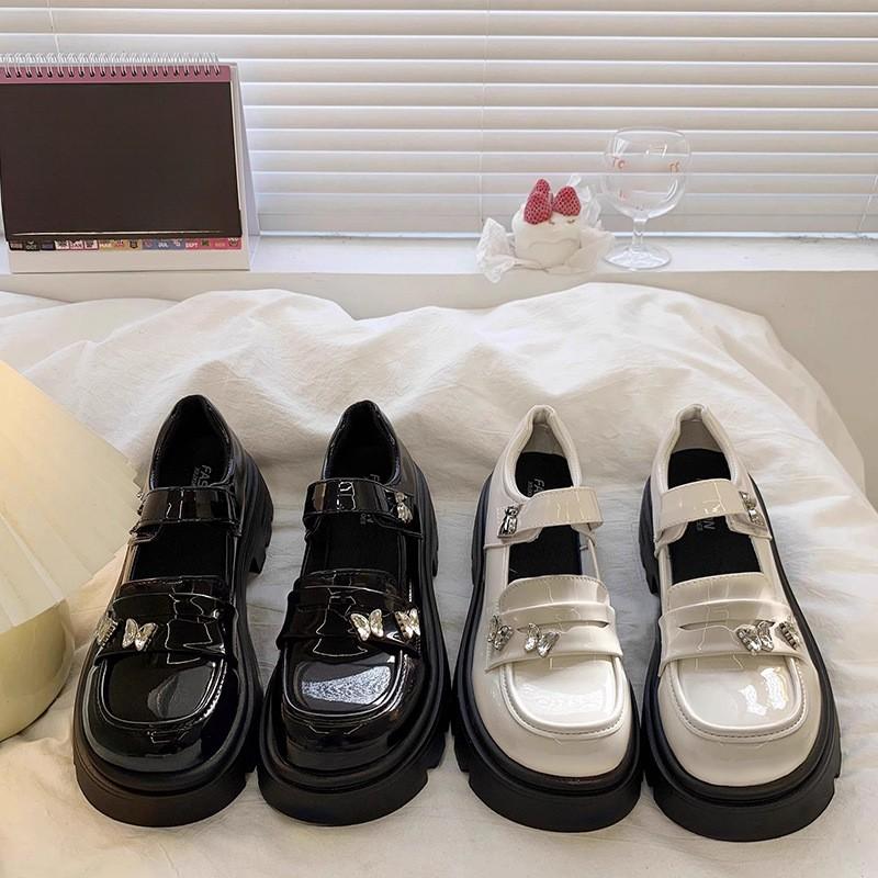 Youth style shoes Girls Mary Jane Shoes Soft Sole Casual School Performance Black PU Flat Kids Ages 4-16