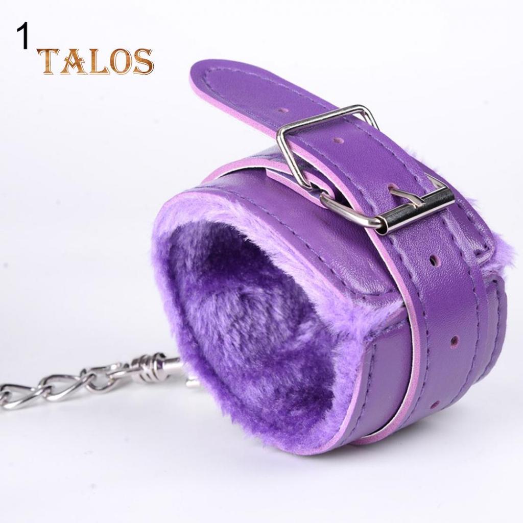 Paar Bondage Kunstleder Plüsch Manschetten Kette Erwachsene Sex Spiel Zurückhaltung Handschellen Erwachsene Produkt