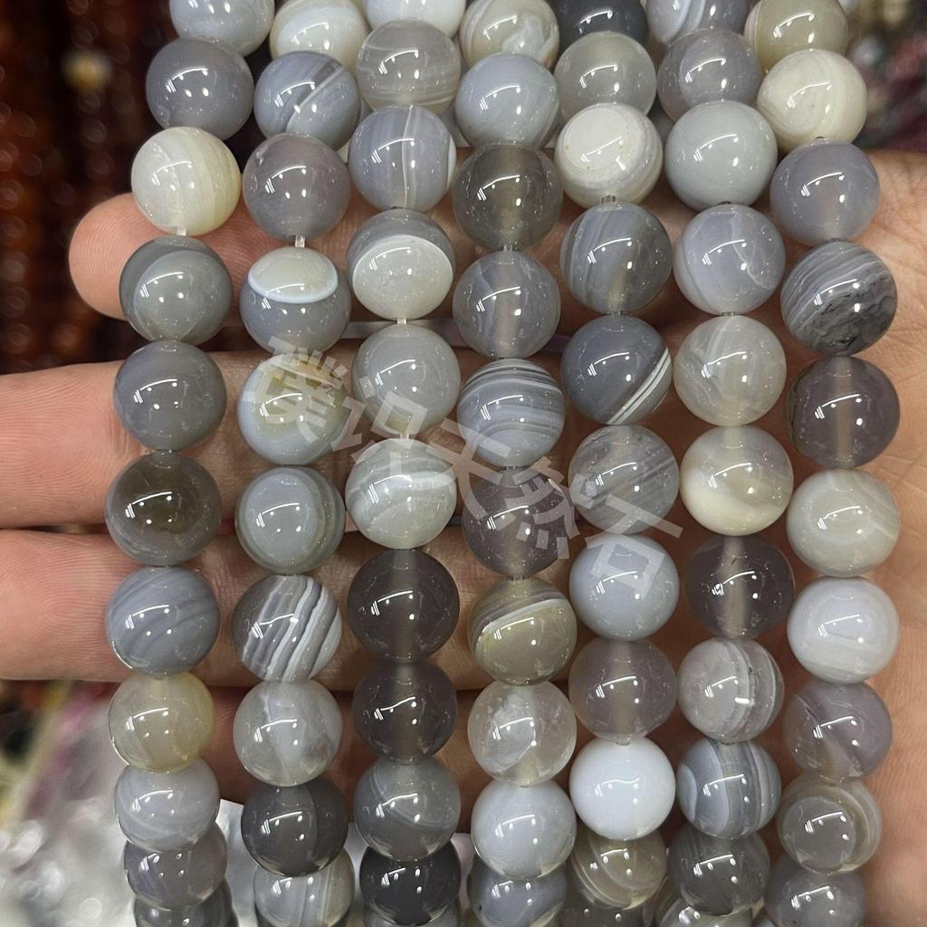 Striped Agate Round Beads for DIY Bracelets and Anklets Jewelry Accessories