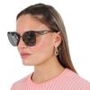 Prada Grey Pattern Silver Irregular Ladies Sunglasses Pr 50zs 1ab03t 59