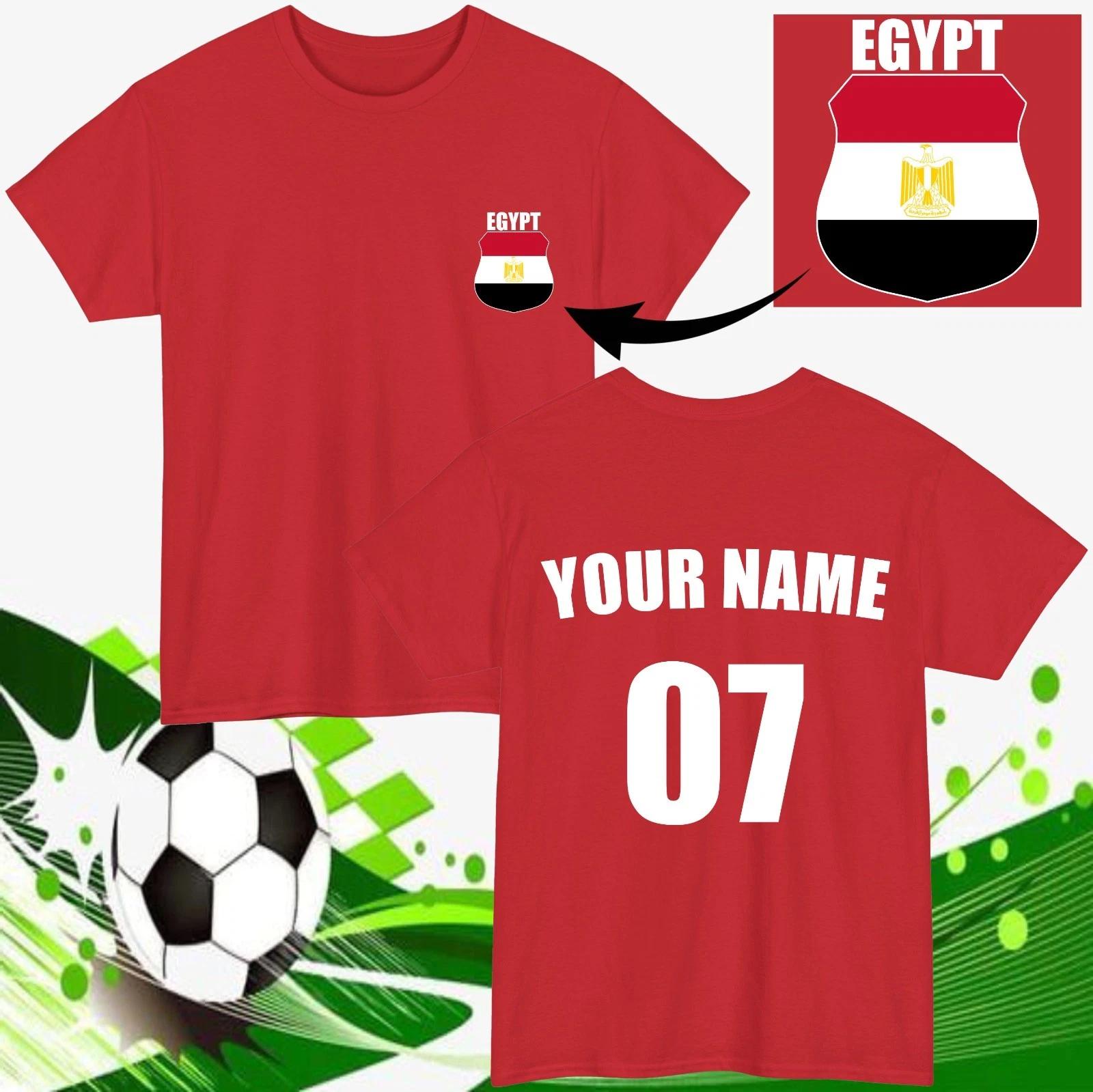 Personalised Egypt Football T-T-Shirt Custom Name Number Fan Gift Unisex Tee Top XL
