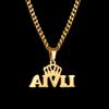 Customized Names Pendant Necklace Stainless Steel Personalized Jewelry Cuban Thick Chain for Men Women Detachable Necklace Gift