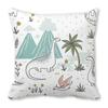 Office Sofa Car Cushion Cover Luxury Home Decoration Pillow Cover Cute Cartoon Little Dinosaur Animal Pattern