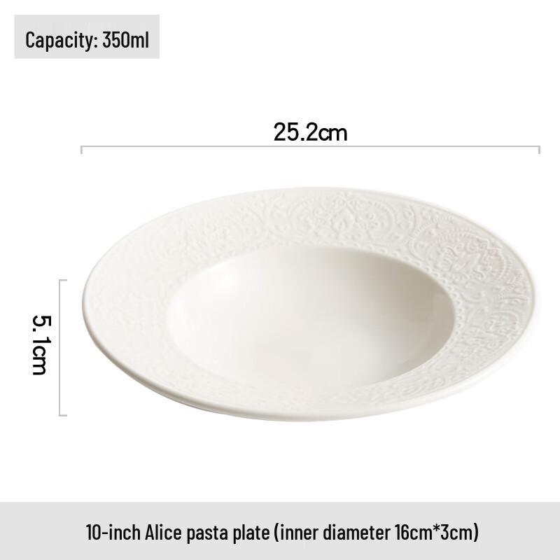 Nordic Ceramic Straw Hat Dinner Plate
