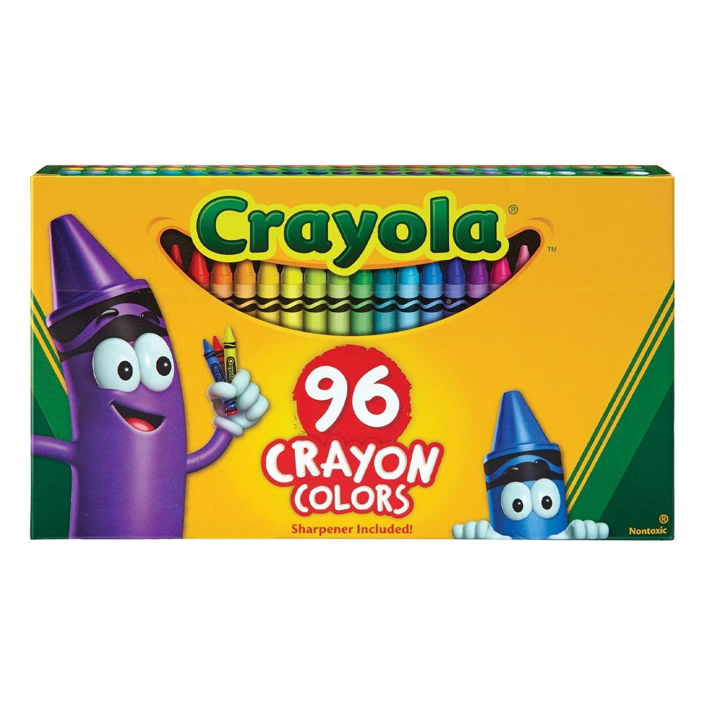 Kredki świecowe szkolne z temperówką dla dzieci Crayons Crayola 96 kolorów