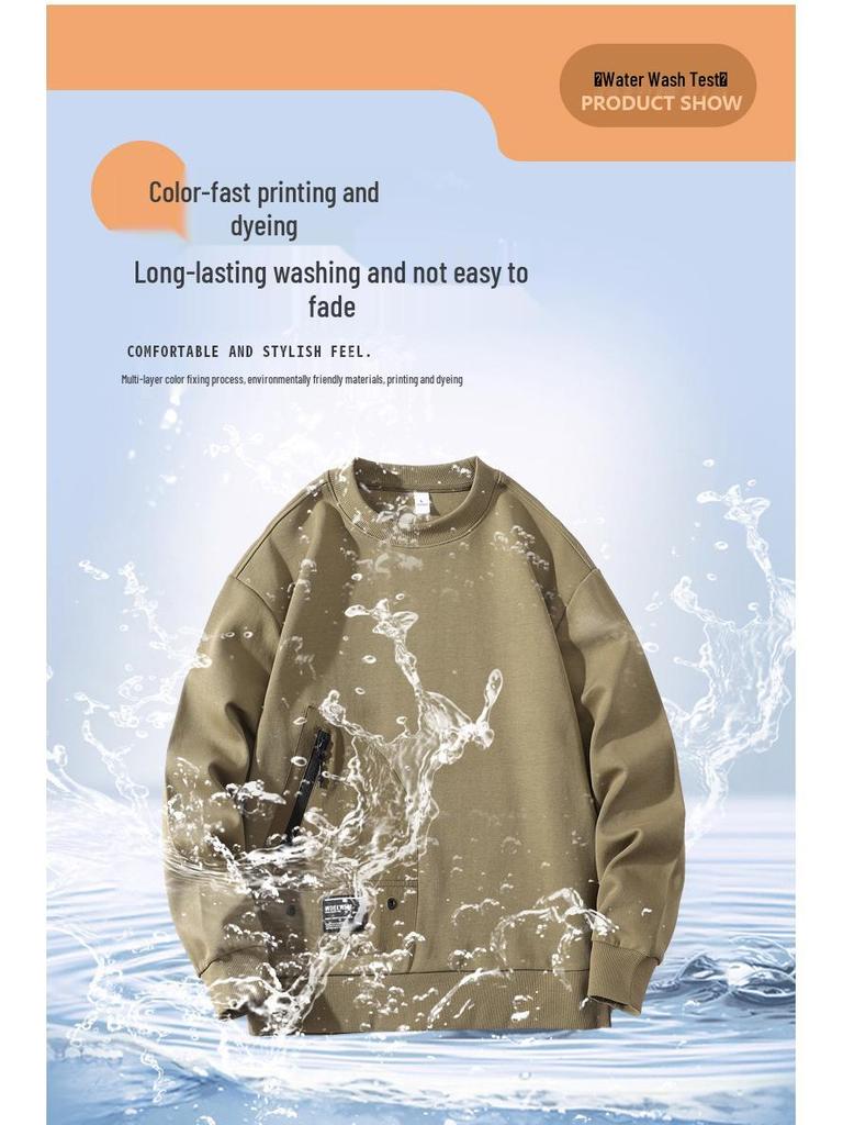 Herren Retro Locker Geschnitten Reißverschlusstasche Hoodie - Einfarbige, Vielseitige Herbst/Winter Mode