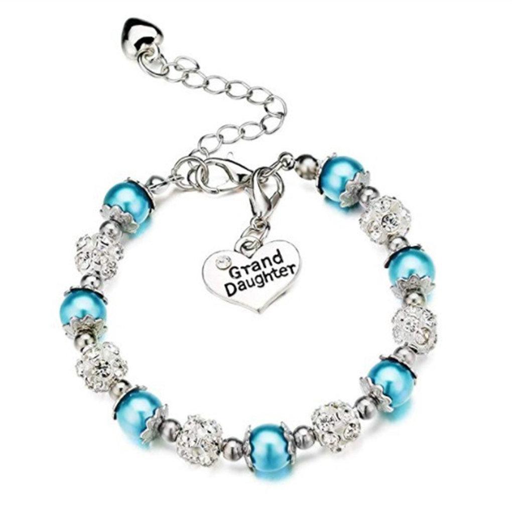 Beautiful Bracelet Stainless Steel Crystal Heart-shaped DIY Chains Handcrafted Glass Stylish Friendship Bangle Children Wedding