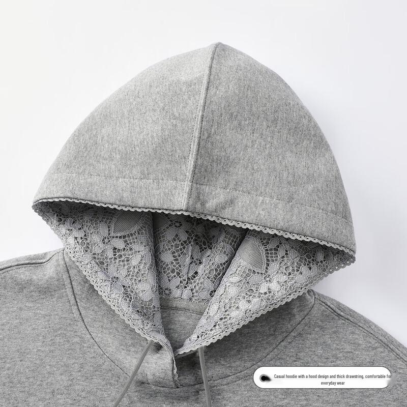 FivePlus Women's Loose Fit Long Sleeve Hooded Sweatshirt