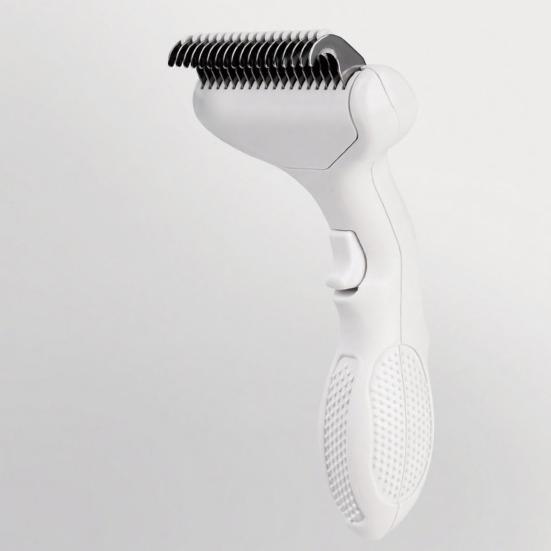 Pet Detangling Brush Stainless Steel Blades Dog Undercoat Rake Self-Cleaning Grooming Tool Pet Dematting Comb for Dogs And Cats