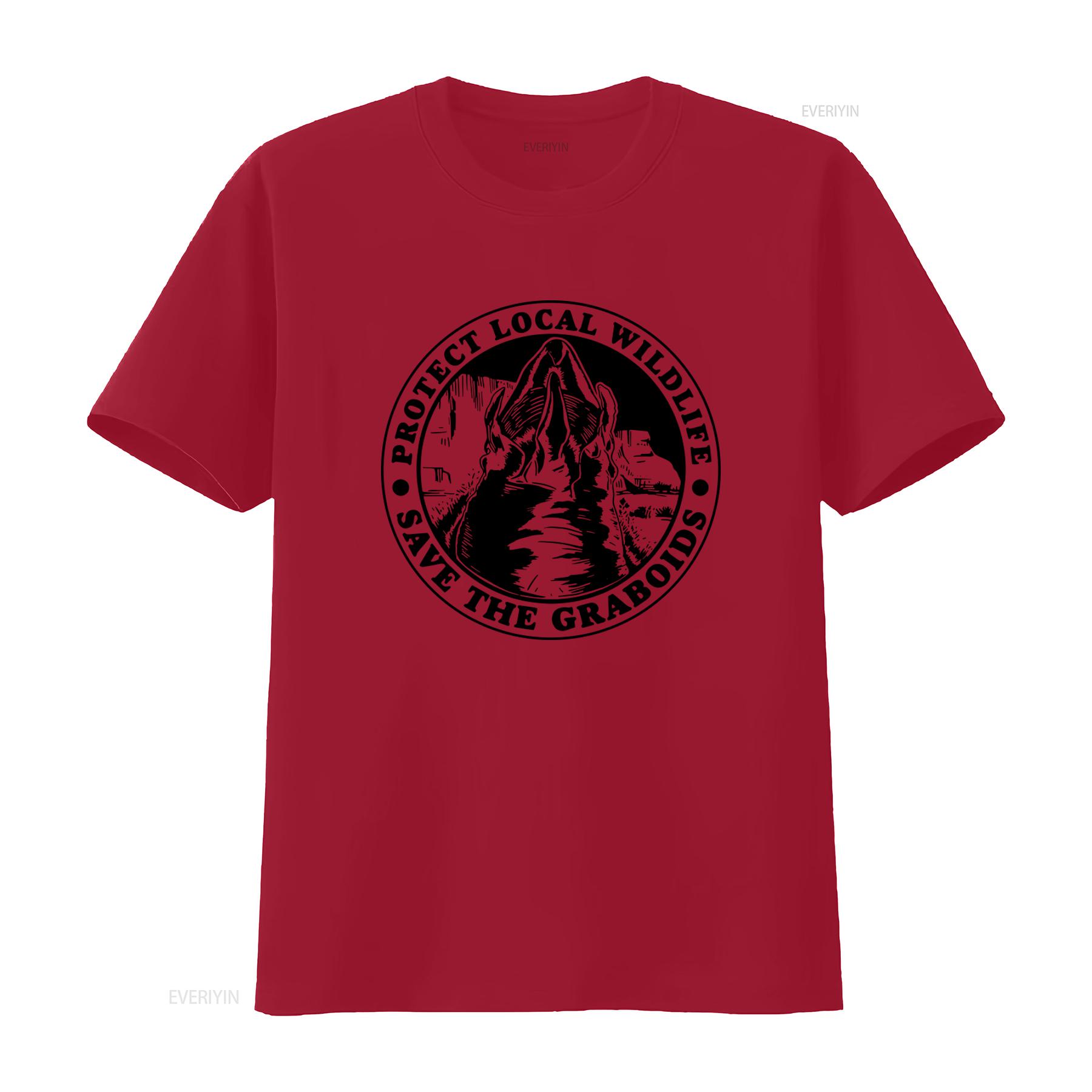 Save The Graboids Tremors T Shirt Protect Local Wildlife for  vintage Washed streetwear Casual designer clothes Versatile S