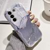 Colored Marble Cream Wave-Edge Phone Case For Samsung Galaxy S26 Ultra S25 S24 S22 S23 Plus FE A56 A55 A37 A36 A27 A26 A16 Cover