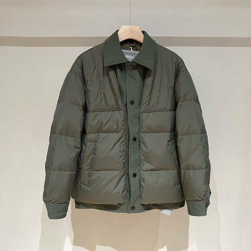 Men's 2025 Trendy Thickened Winter Down Jacket - Short, Warm, Handsome Japanese-style Lapel, Fake Two-Piece Design.