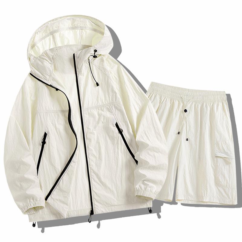 Sunscreen clothing Men's summer hooded sunscreen clothing Sports jacket Breathable outdoor jacket Summer fishing sunscreen clothing