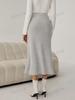 2024 High Waist Knitted Jacquard Fishtail Long Skirt