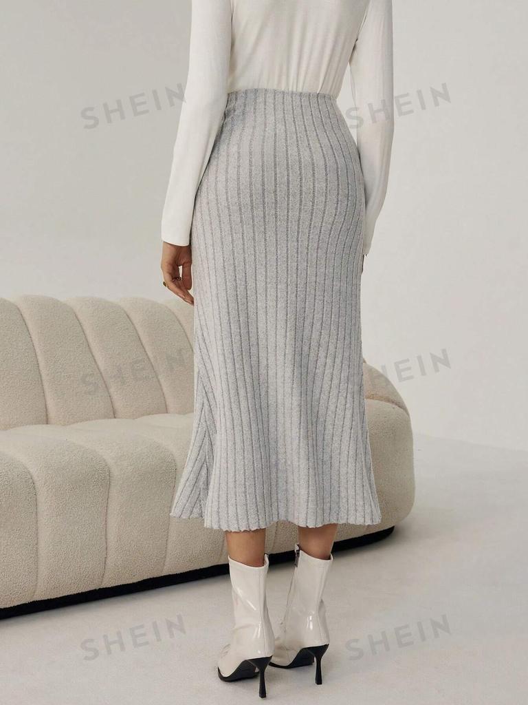 2024 High Waist Knitted Jacquard Fishtail Long Skirt