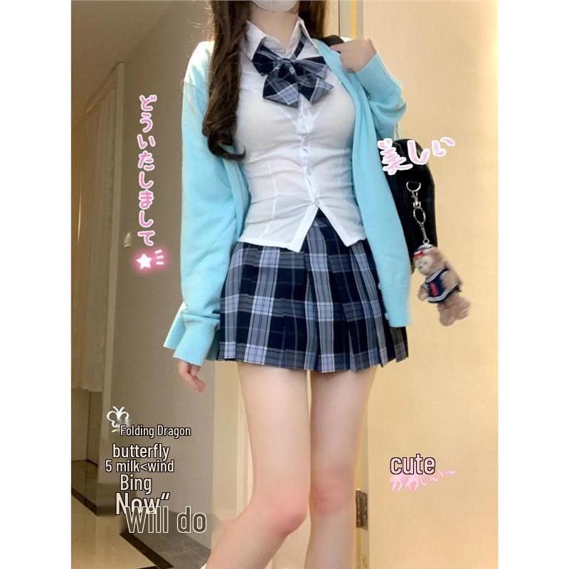 

Оригинальный кардиган в стиле академии, школьная форма JK: Вязаный трикотаж в японском стиле, универсальный для женщин, идеально подходит для весны и осени. M