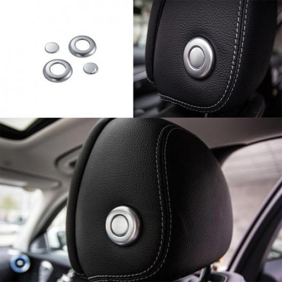 15-21 Seat Headrest Switch Button Matte Silver For Benz C-Class W205 Cover Trim