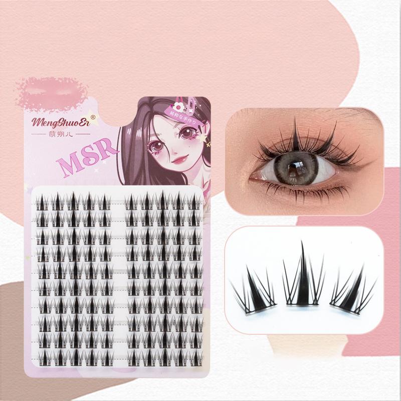 Non Adhesive False Eyelashes Self-Adhesive Diy Segmented Eyelash Extension Anime Eye Magnifying Tool