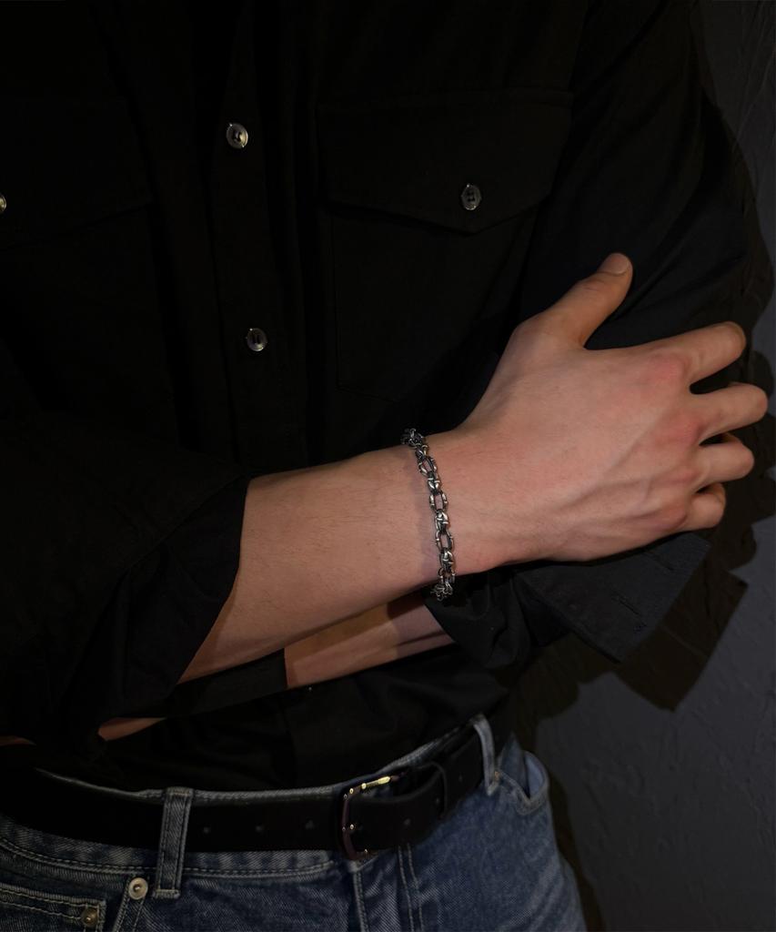 Mars Mark Gravity Link Chain Bracelet