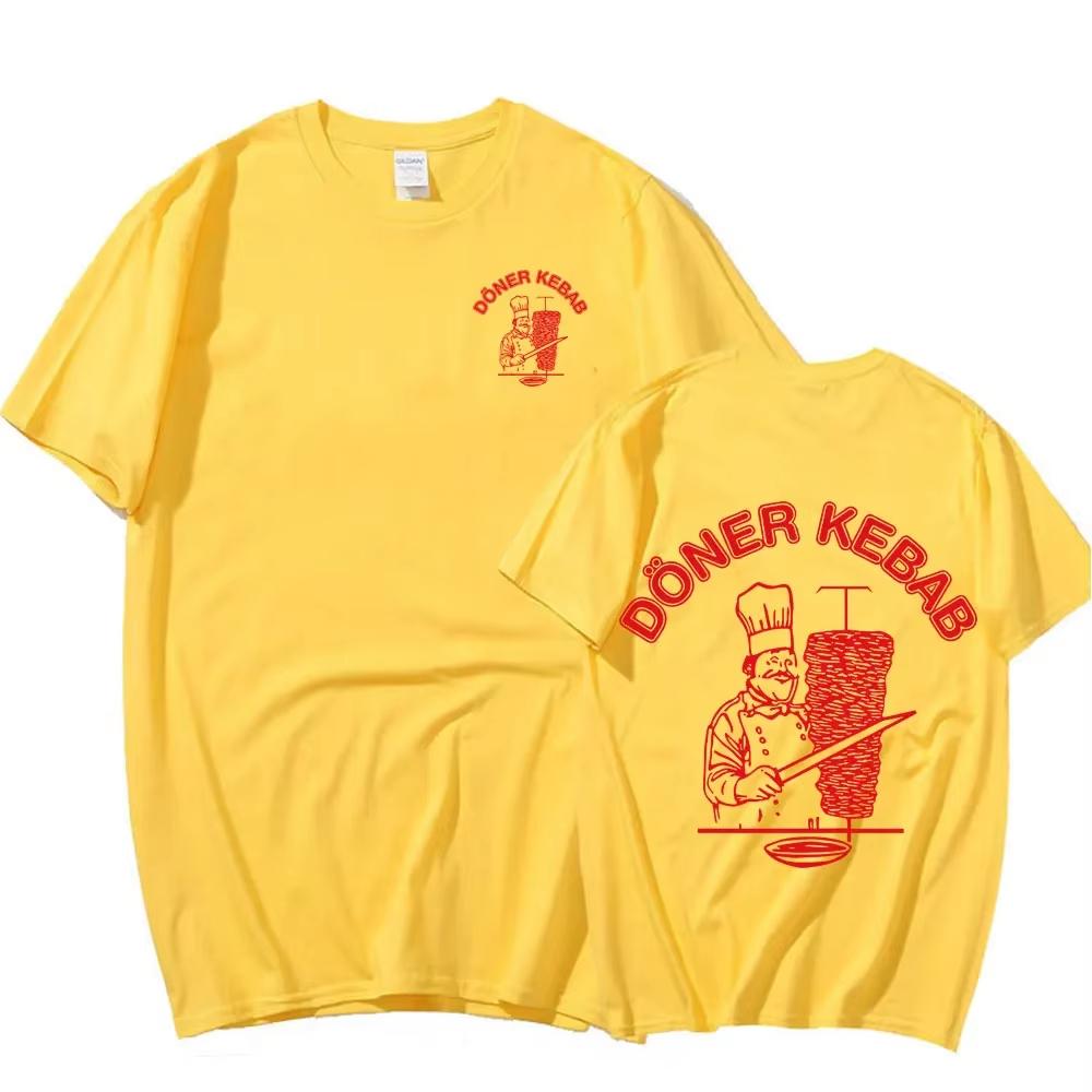 Summer Sporty T-Shirts Doner Kebab Print Pure Female Clothing Short Sleeve Tops Funny Women T Shirt Vintage Unisex Top Tees