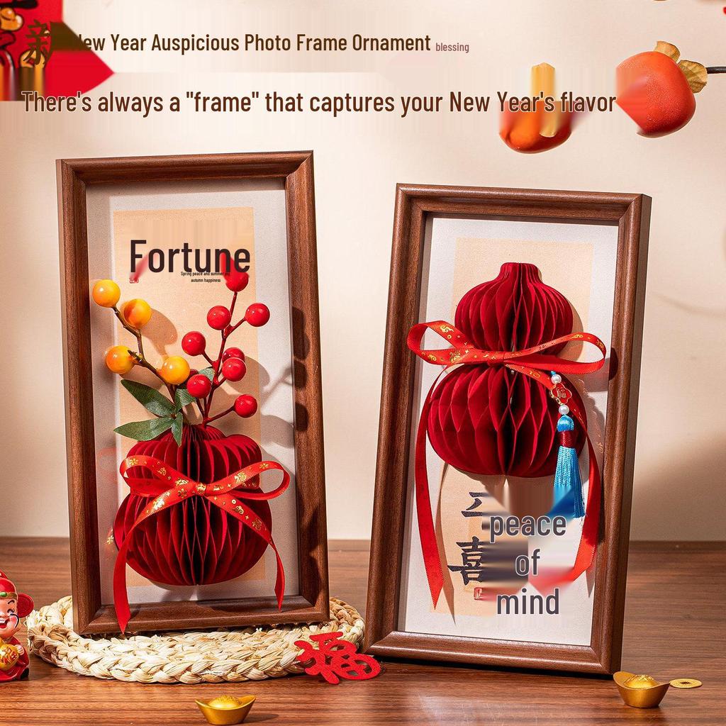 2026 Year of the Horse 3D 'Fu' Character Photo Frame for Lunar New Year Decoration