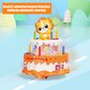 Kids Electric Animal Cake Toy with Music Light Rotatable Walking Cartoon Lion Chick Birthday Cake Educational Toy Toddlers Boys Girls Gift