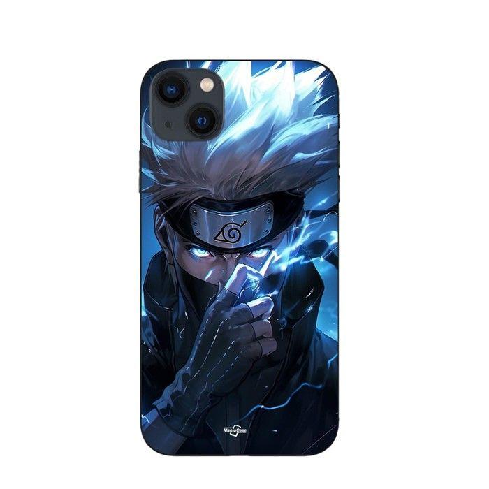 Maniacase Hülle für iPhone 13 Mini Kakashi Hatake Anime Fanart schwarz