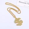 Unisex Retro Hip Hop Rhinestone Dollar Symbol Pendant Necklace