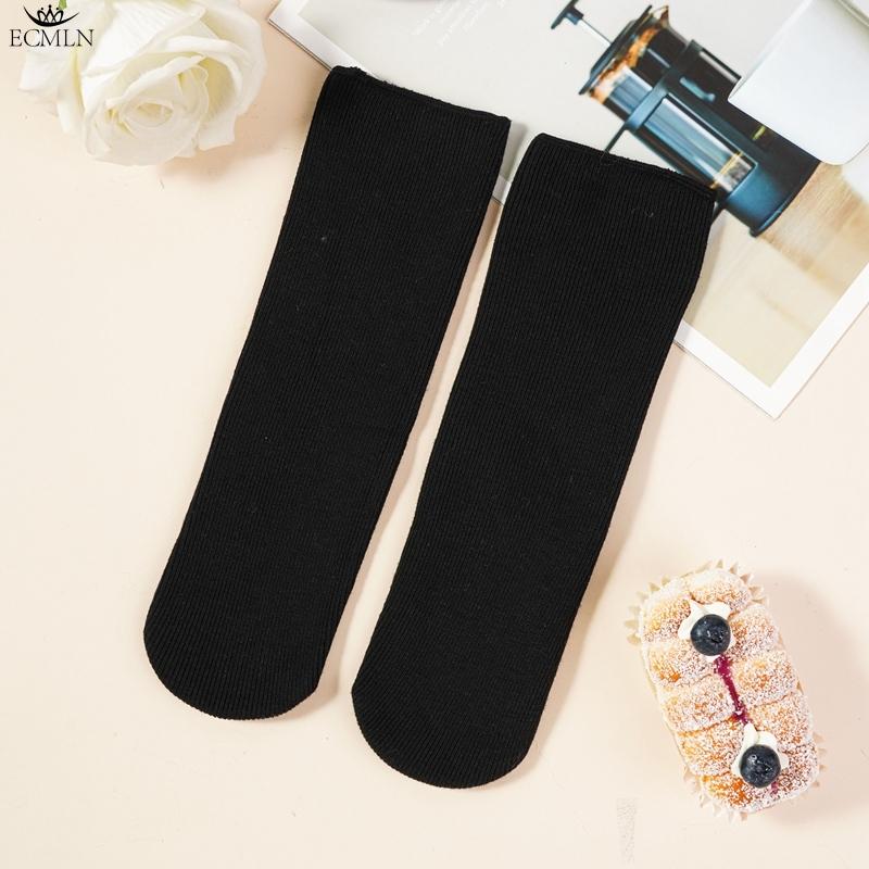 

Женские милые однотонные носки-трубы, повседневные хлопковые носки, женские осенне-зимние носки средней длины One size