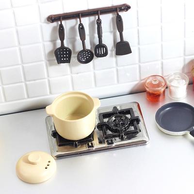 1Set 1:12 Dollhouse Miniature Gas Stove Metal Model Toy Doll House Decor