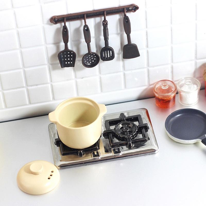 

1Набір 1:12. Мініатюрна металева газова плита для лялькового будиночка. Іграшка. Декор для лялькового будиночка one size