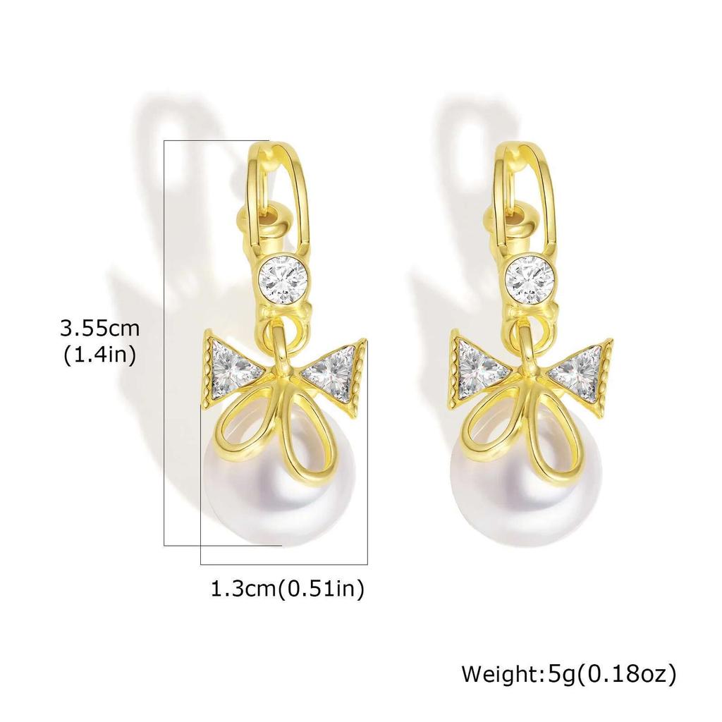 Prjewel Hellrosa Tulpenperlen Ohrstecker Exquisiter Vergoldeter Ohrring für Damen Romantischer Statement-Schmuck Mädchengeschenk