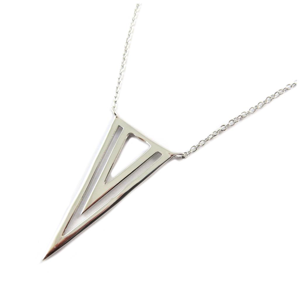 Les Trésors De Lily [Q1086] - Silver 'Cléopatra' Silver Necklace (rhodium-plated) - 30x15 Mm