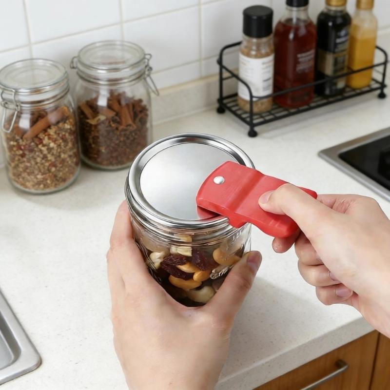 Mason Jar Opener with Magnet for Canning Lid Releases Vacuum Seal for Standard Wide Mouth Lid Easy Opening and Storage