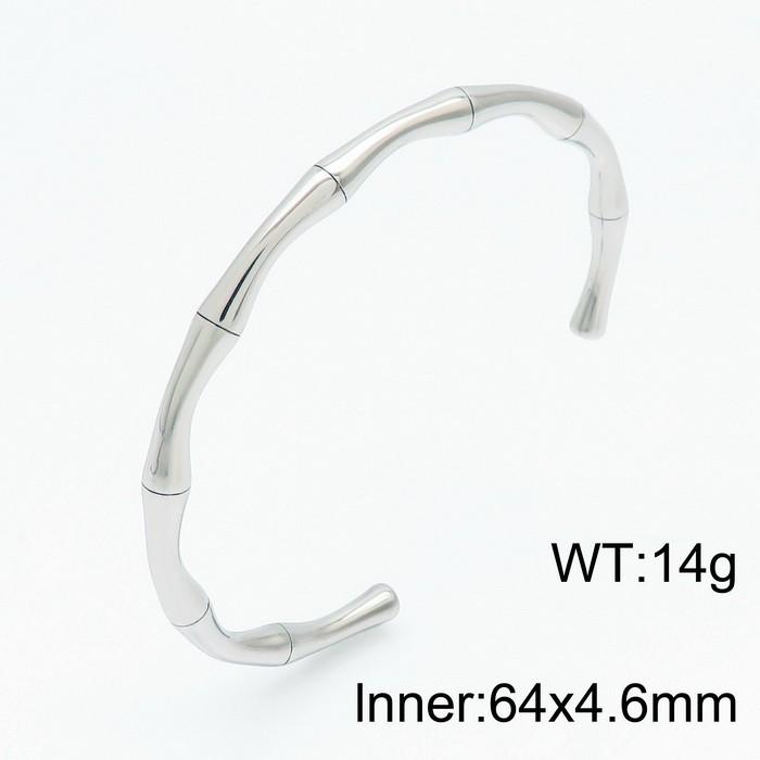 Women's Minimalist Bamboo Joint Titanium Steel Bracelet - Light Luxury, Exquisite High-End Design