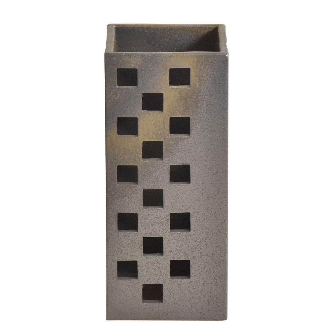 

Tansu no Gen Umbrella Stand Shigaraki Ware Made in Japan Pottery Stylish Shigaraki Compact Entrance Square Gold 25700002 00 (Gray) [46834]