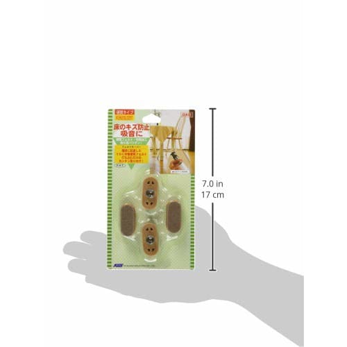 Kitagawa Industries Kitaria Flooring Scratch Prevention Product Felt Keeper, Oval, FK-3516, 35 x 16mm, Pack of 4