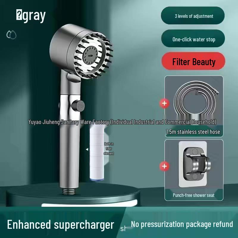 Lotus Handheld Shower Head with Powerful Spray and Filter