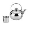 Stainless Steel Tea Kettle Teapot With Filter 1.6L for Kitchen Camping, Metal Infuser Teapot Water Coffee Pot