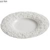 Prato de cerâmica com borda larga e padrão de rocha Prato de bife Prato de macarrão Pratos de sobremesa Pratos de sushi Talheres especiais para restaurantes