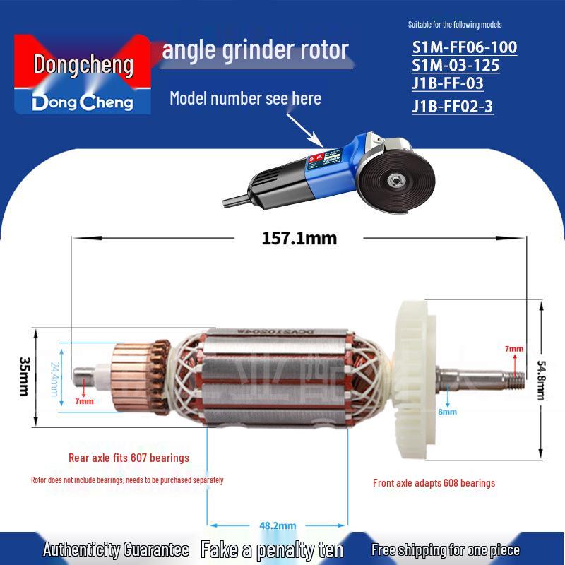 Dongcheng Szlifierka Kątowa Rotor i Zestaw Akcesoriów do Polerowania