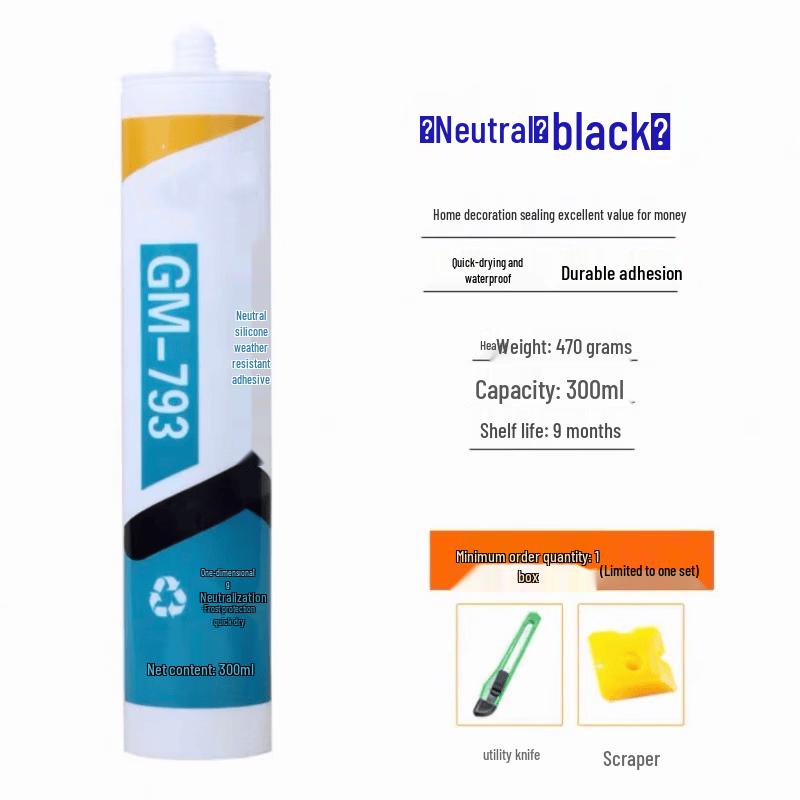 Black Weatherproof Silicone Sealant