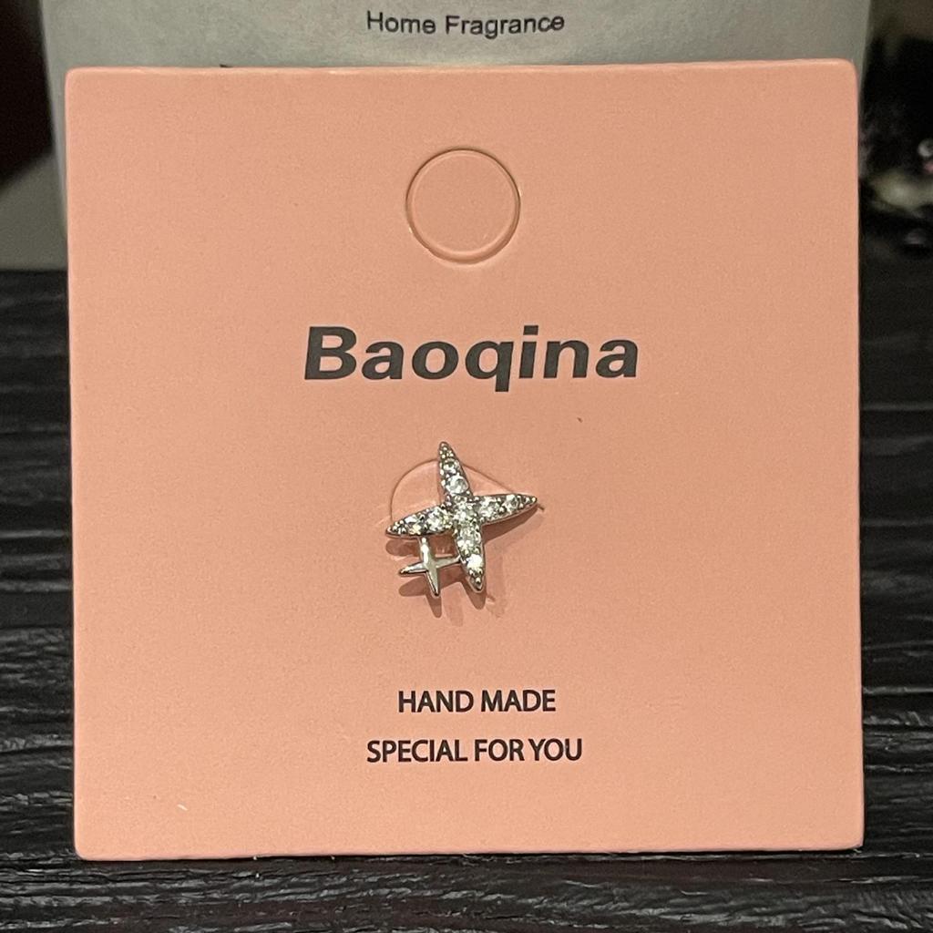 Pink Card Baoqina Flat Threaded Cartilage Stud: Trendy Cross-border Hot-Selling Piercing Jewelry